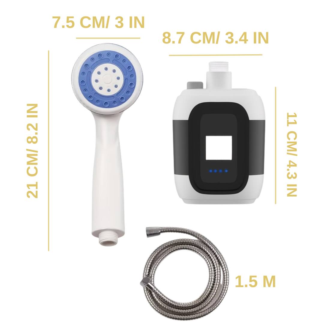 Outdoor Portable Shower – 2-in-1 Camping & Travel Use with Light